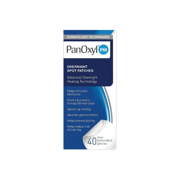 رقعات ليلية شفافة لعلاج حب الشباب – تقنية متطورة 40 رقعة من PanOxyl